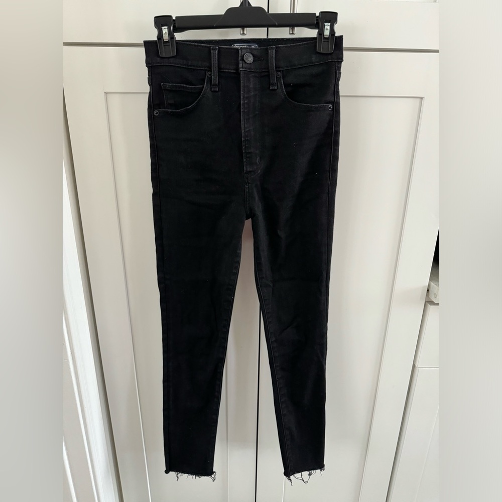 Abercrombie & Fitch ultra high-rise super skinny black jeans